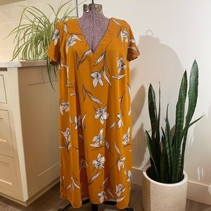 A NEW DAY | burnt orange 🍊 summer floral dress SIZE LARGE